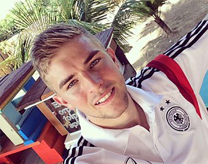 Kramer foi substituído após violento choque com Garay durante a final do Mundial 2014 (foto: Instragram)