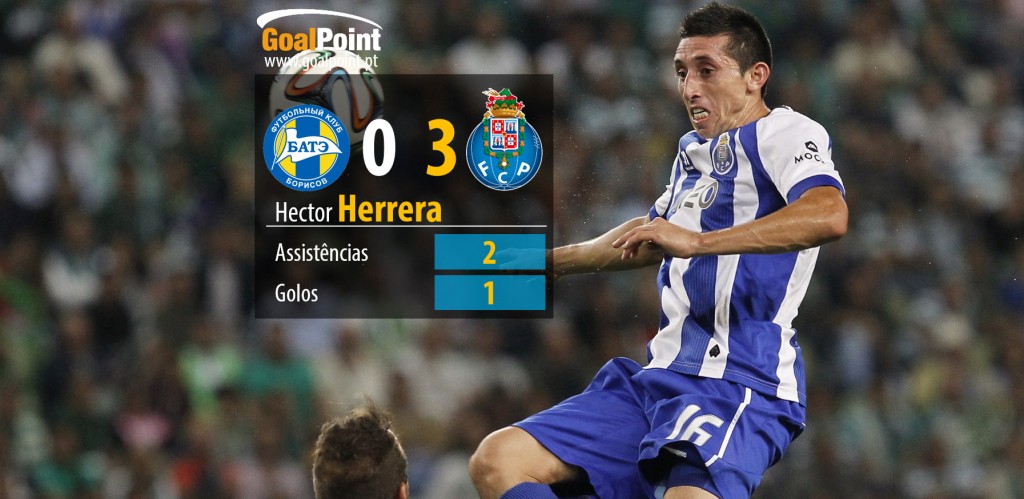 Hector Herrera foi figura central na vitória dos "dragões" (foto: J. Trindade infografia: GoalPoint)