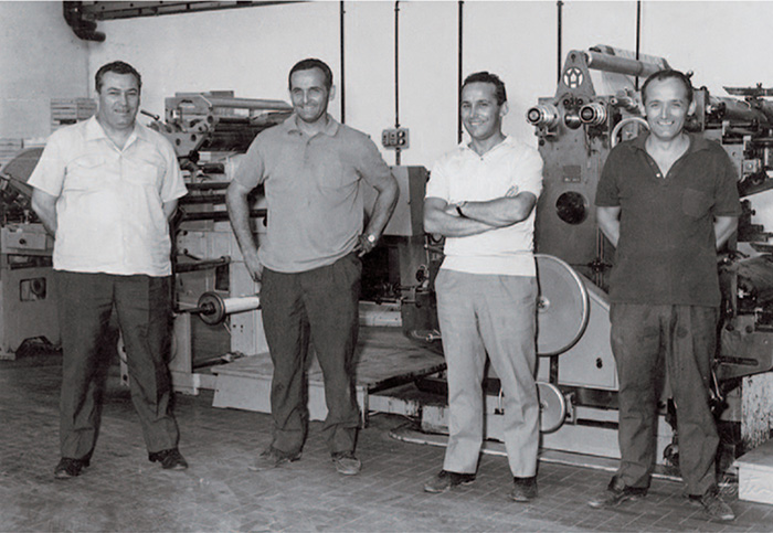 Os irmãos fundadores, Giuseppe, Umberto, Franco e Benito. (foto: Panini)
