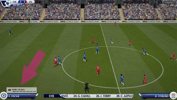 Já é possível ordenar aos "blues" que estacionem o autocarro, em FIFA 15 (fonte: EA)