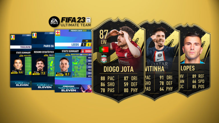 FIFA 23 | Diogo Jota, Vitinha e Anthony Lopes na equipa da semana ⭐️