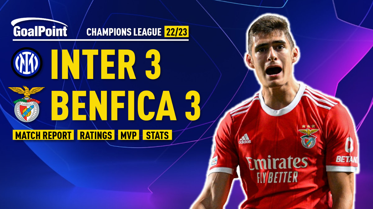 Internazionale 1-0 Benfica :: Champions League 2023/24 :: Ficha del Partido  