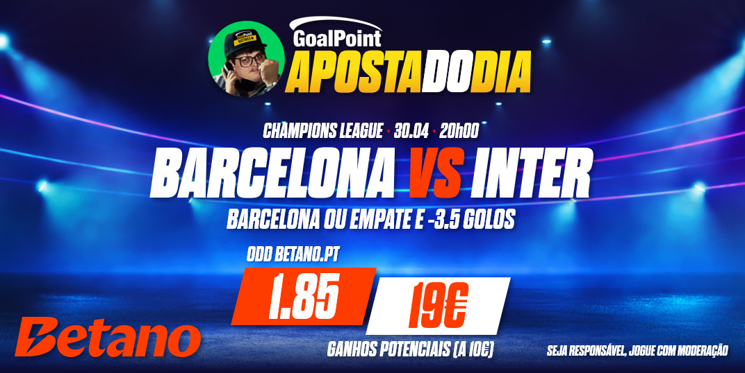 Aposta do Dia: Barcelona ou empate e menos de 3,5 golos