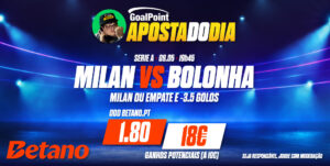 Aposta do Dia: Milan ou empate e menos de 3,5 golos