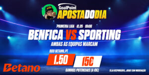 Aposta do Dia: Ambas as equipas marcam na Luz